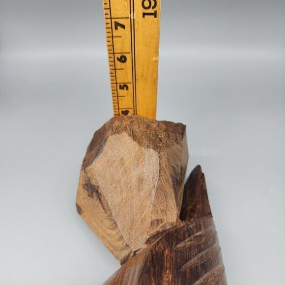Vintage Ironwood Hawk Falcon Eagle Hand Carved Wooden Figurine Statue Bird 11" - Picture 9 of 9